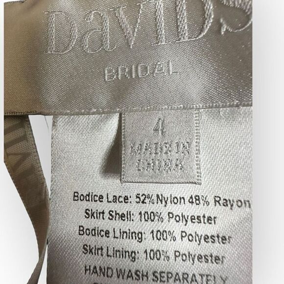 Davids Bridal Purple lace formal Dress-Long woman’s size 4 - Picture 9 of 10